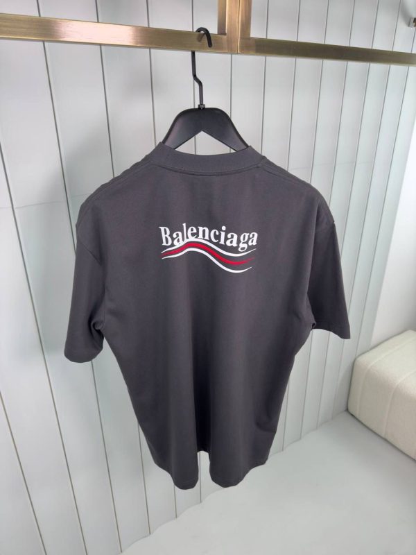 Gray Balenciaga political campaign cotton tee - Image 2