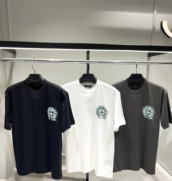 White chrome hearts green logo print cotton tee - Image 4