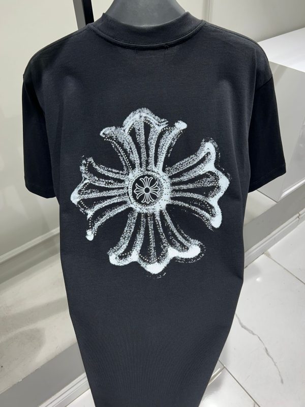 Black chrome hearts crystal cross cotton tee - Image 3