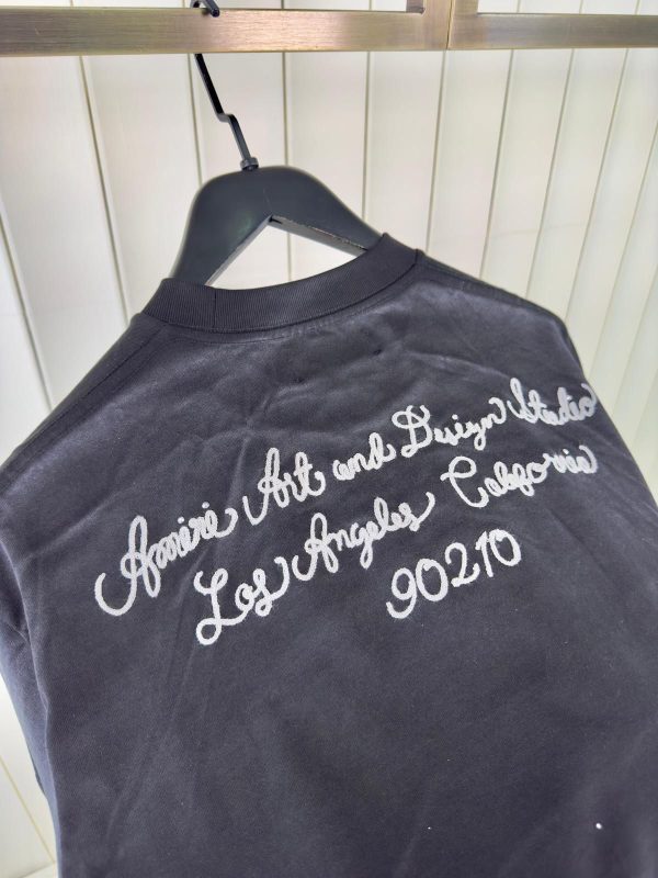 Black amiri design studio cotton tee - Image 5