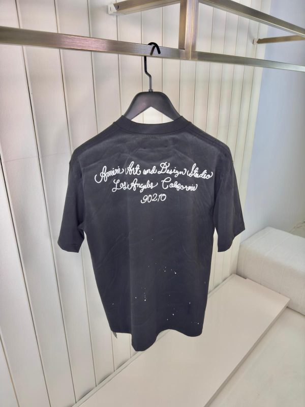 Black amiri design studio cotton tee - Image 2