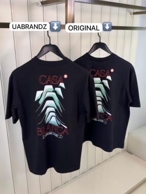 Black casablanca frosty mountain cotton tee