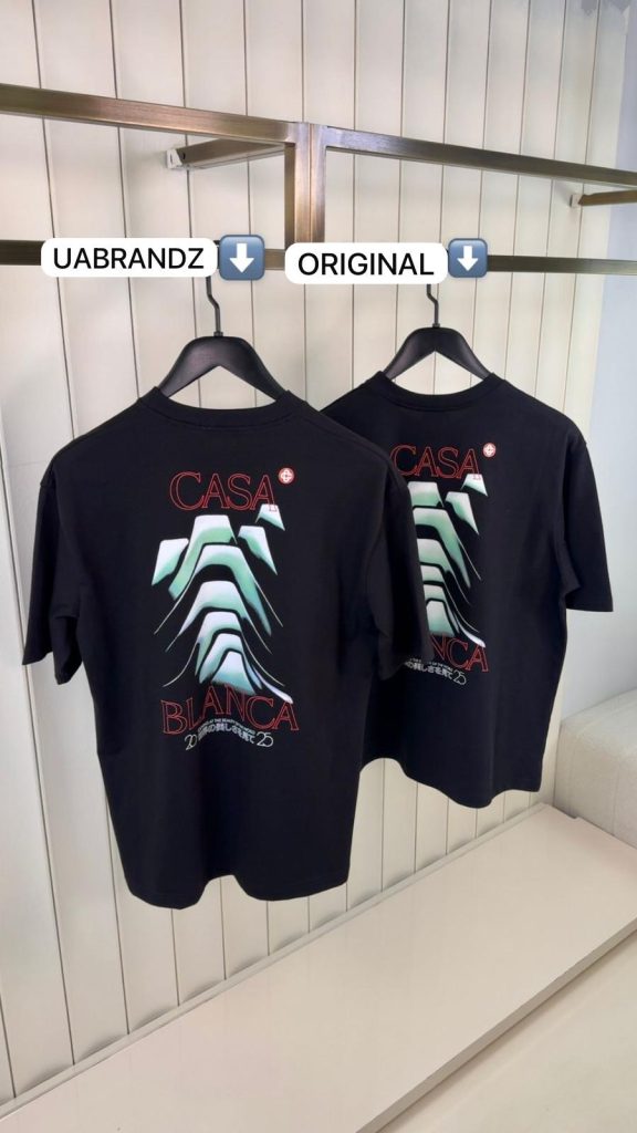 Black casablanca frosty mountain cotton tee