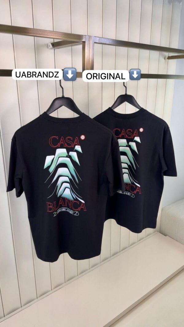 Black casablanca frosty mountain cotton tee