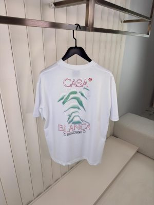 White casablanca frosty mountain cotton tee