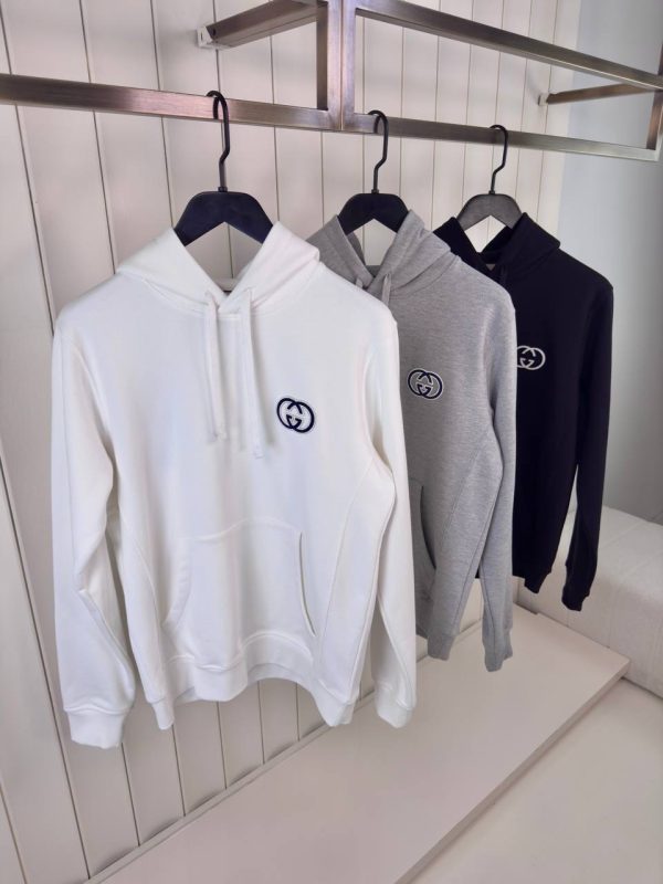 Black Gucci GG logo Cotton Hoodie - Image 3