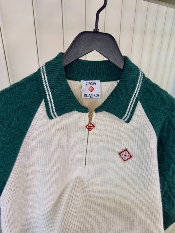 Green Casablanca cashmere cable knit jumper - Image 4