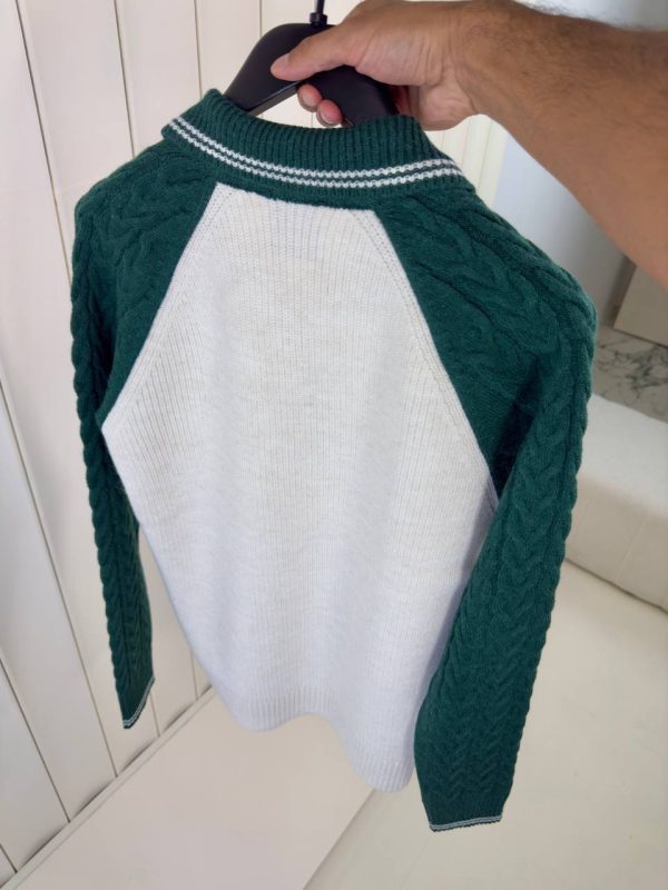 Green Casablanca cashmere cable knit jumper - Image 6