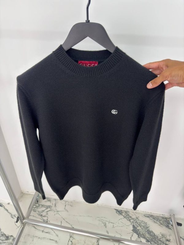 Black gucci double G embroidered Wool Jumper - Image 2