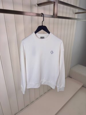 White dior CD diamond relax cotton Sweatshirt