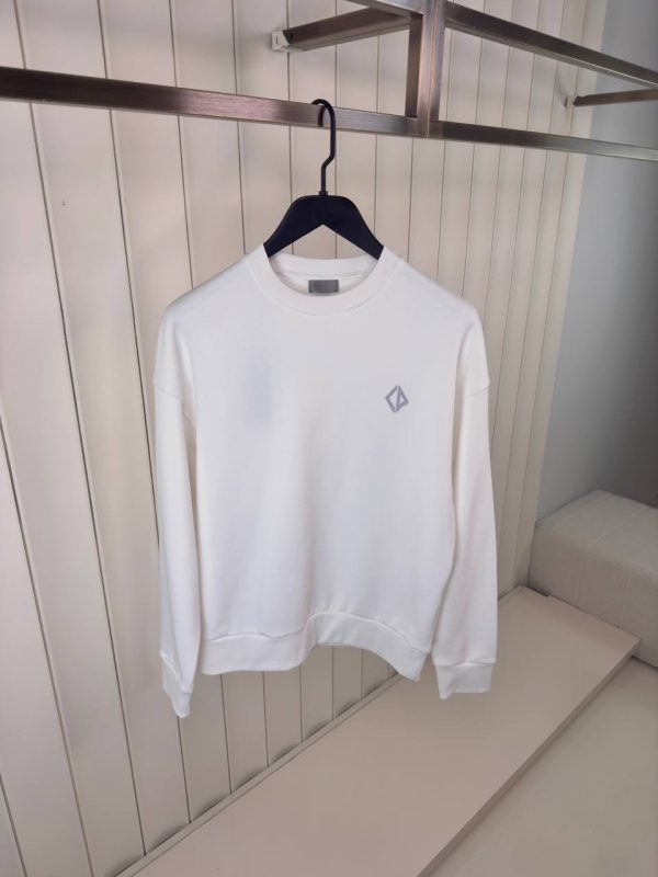 White dior CD diamond relax cotton Sweatshirt