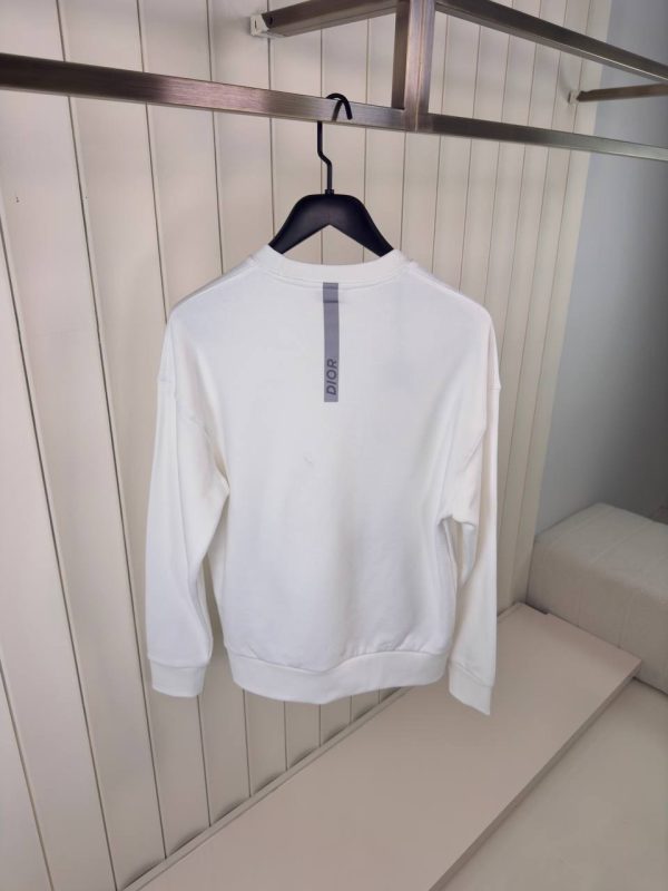 White dior CD diamond relax cotton Sweatshirt - Image 3