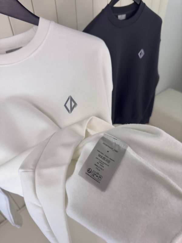 White dior CD diamond relax cotton Sweatshirt - Image 6
