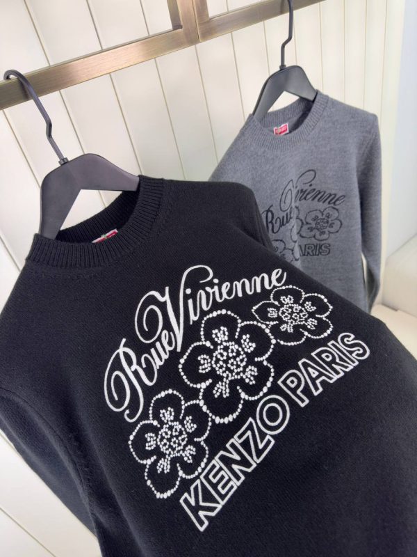 Black kenzo constellation embroidered sweatshirt - Image 2