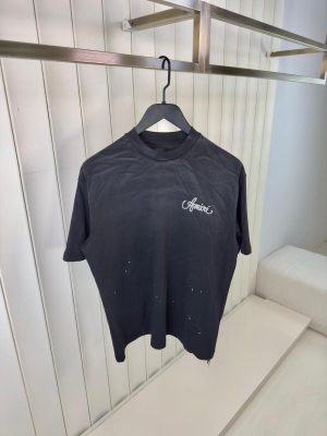 Black amiri design studio cotton tee