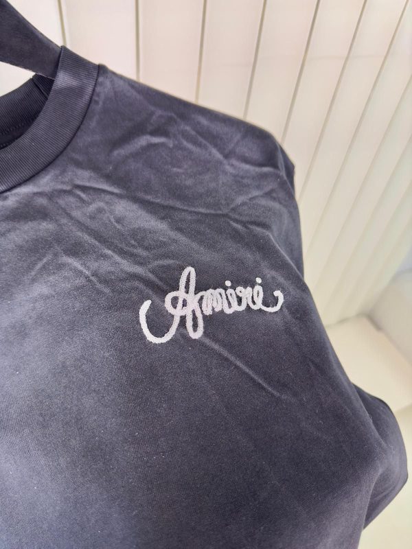 Black amiri design studio cotton tee - Image 3