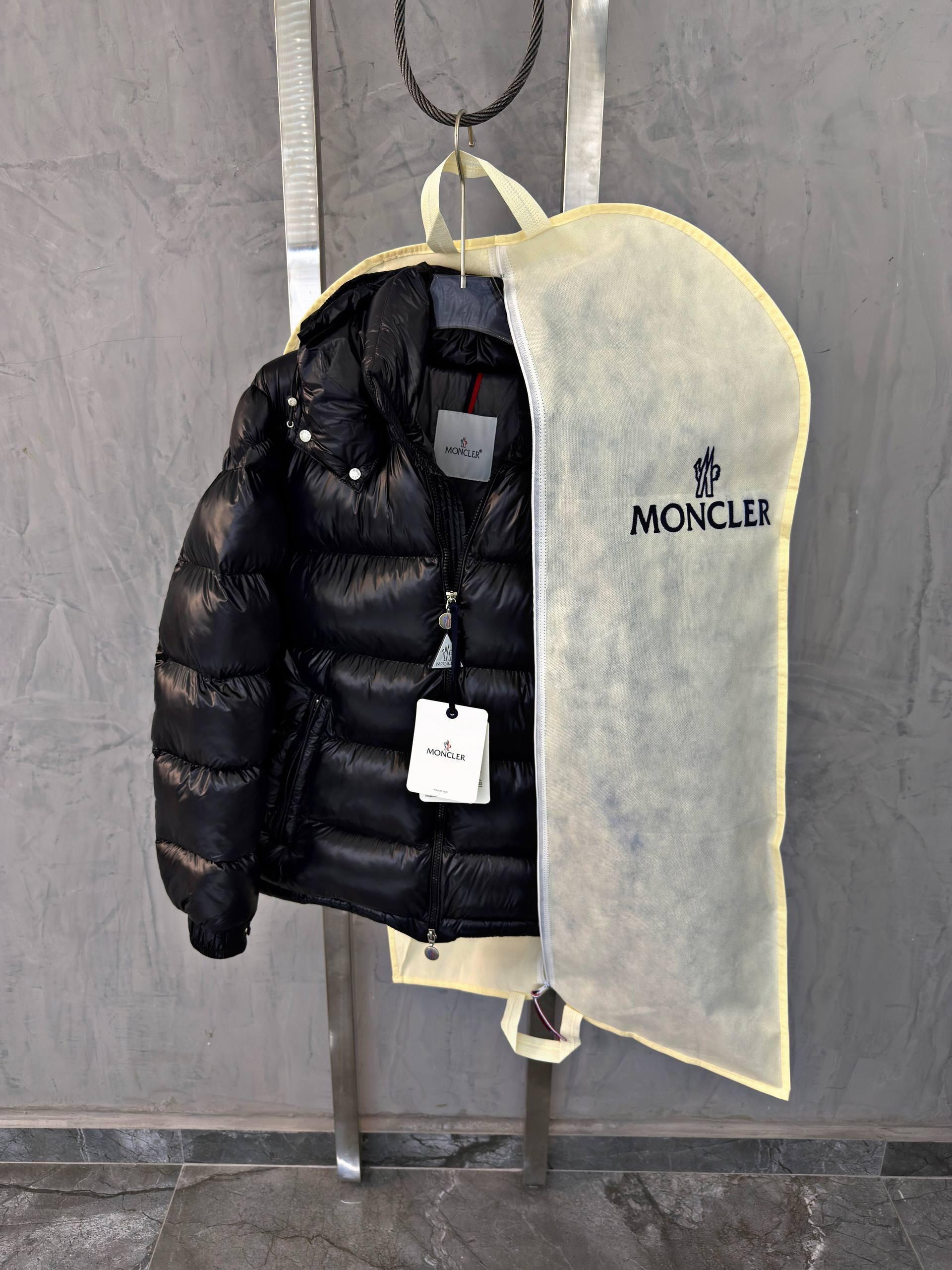 Black Moncler Maya Hooded Short Down Jacket - Image 2