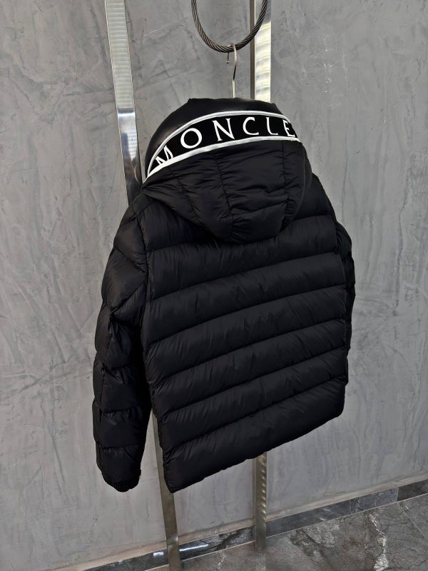 Black moncler hooded puffer jacket - Image 4