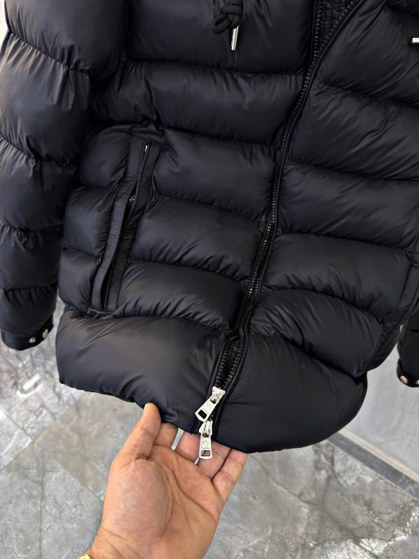 Black moncler hooded puffer jacket - Image 6