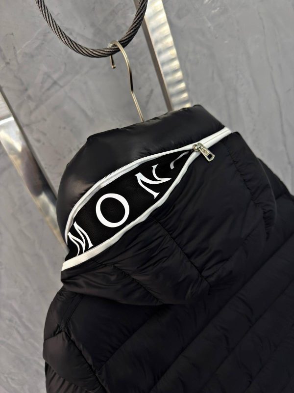 Black moncler hooded puffer jacket - Image 5