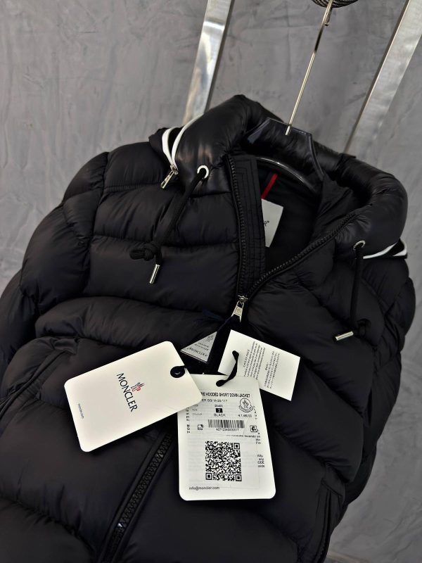 Black moncler hooded puffer jacket - Image 7