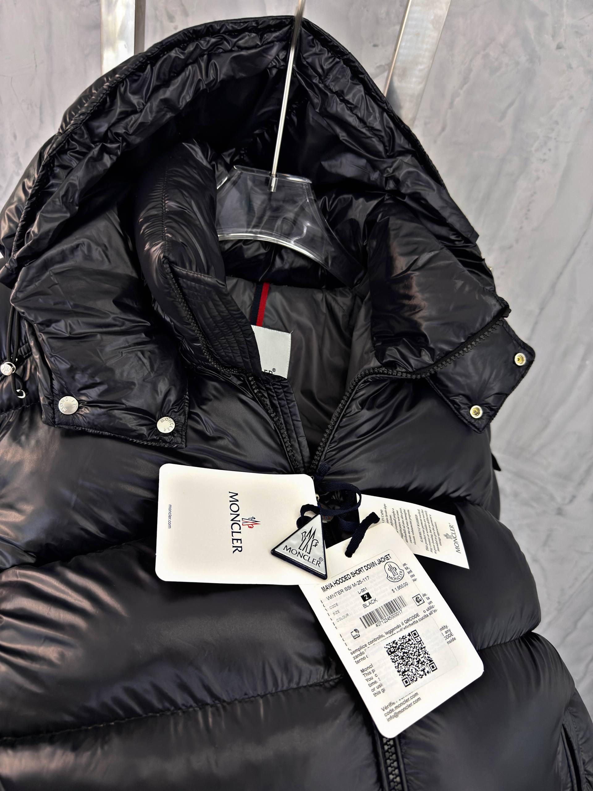 Black Moncler Maya Hooded Short Down Jacket - Image 10
