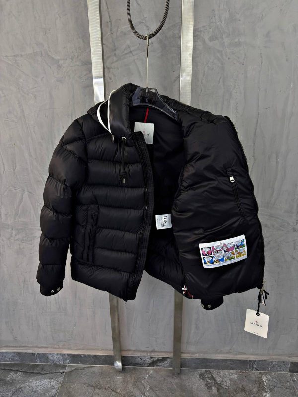 Black moncler hooded puffer jacket - Image 9
