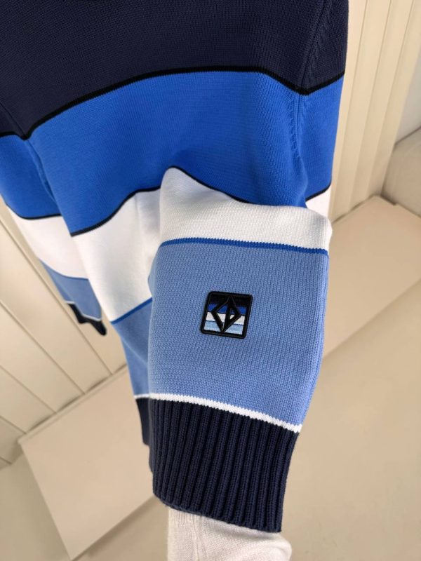 Blue CD diamond cashmere cotton sweater - Image 4