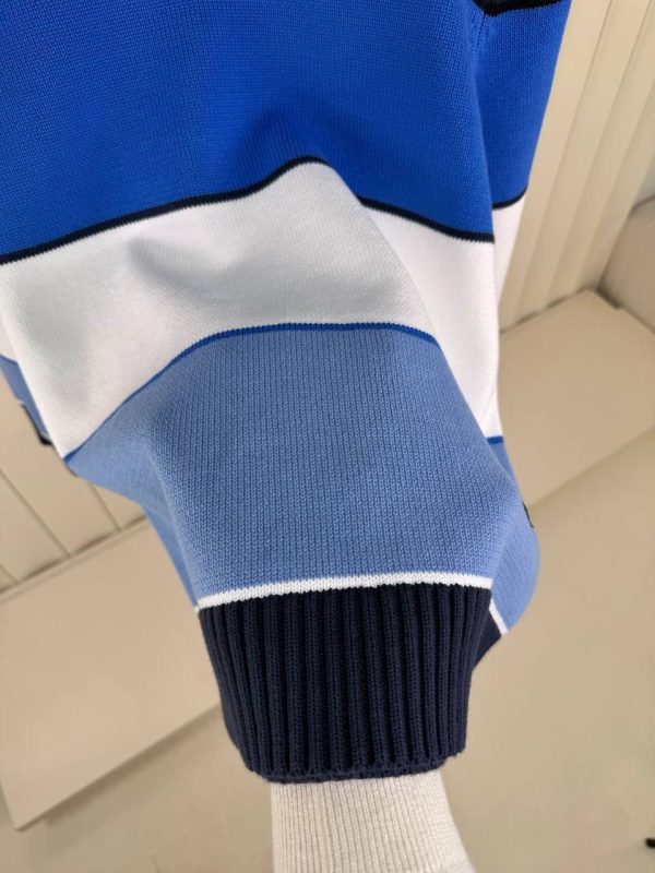 Blue CD diamond cashmere cotton sweater - Image 5