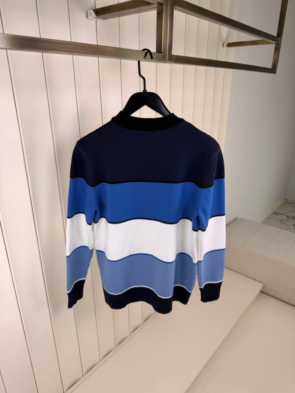 Blue CD diamond cashmere cotton sweater