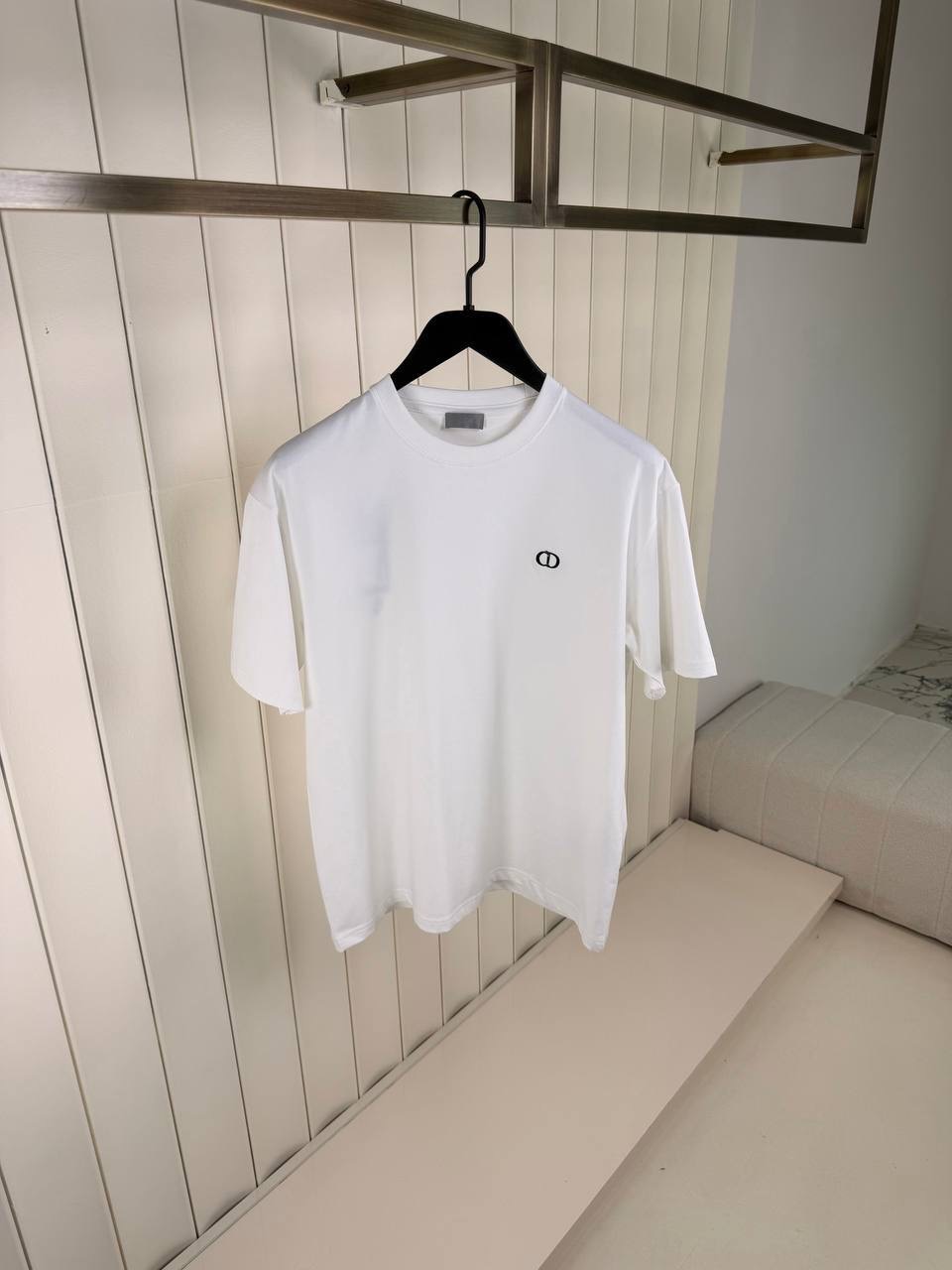 White Dior CD icon fitted silhouette cotton tee - Image 10