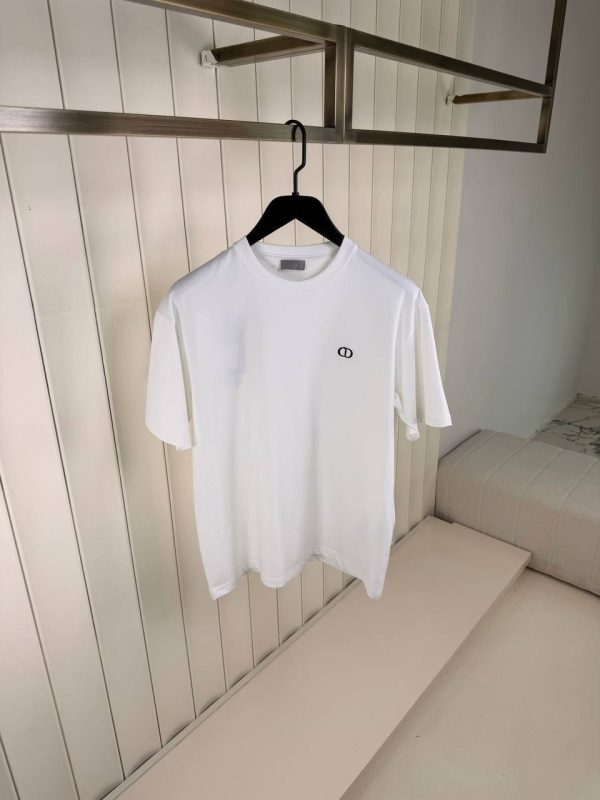 White Dior CD icon fitted silhouette cotton tee