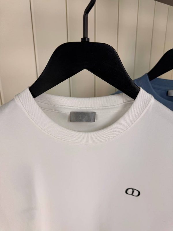 White Dior CD icon fitted silhouette cotton tee - Image 2