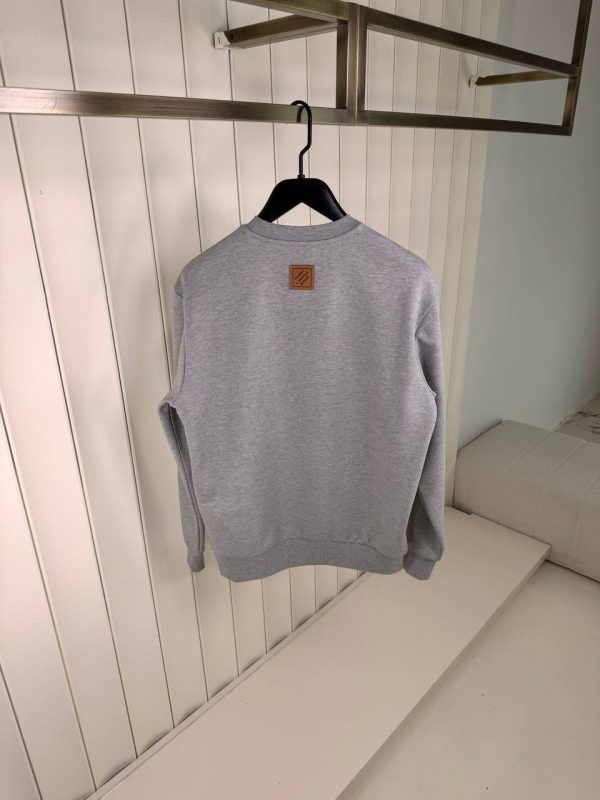 Gray LV x Nigo Embroidered dark heather Sweatshirt - Image 2