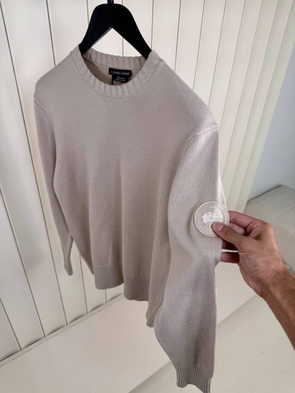 Beige canada goose rosseau crewneck sweater - Image 2