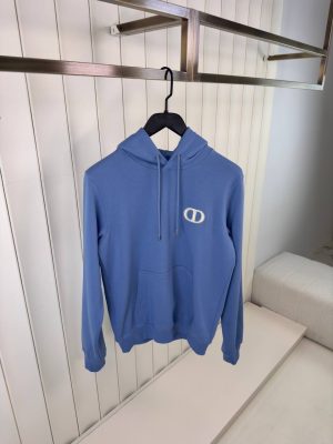 Blue dior CD icon cotton hoodie