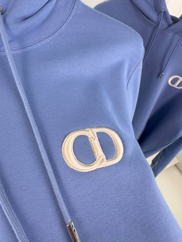 Blue dior CD icon cotton hoodie - Image 3