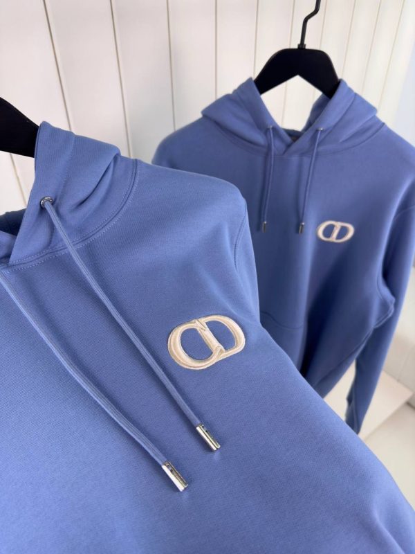 Blue dior CD icon cotton hoodie - Image 2