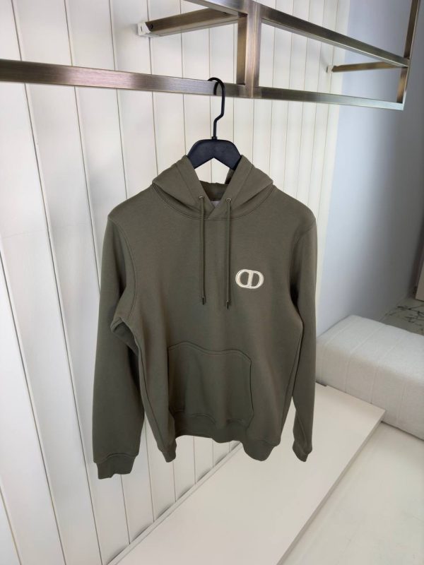 Green dior CD icon cotton hoodie