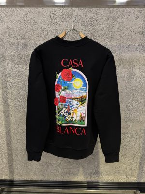Black casablanca LA days cotton sweatshirt
