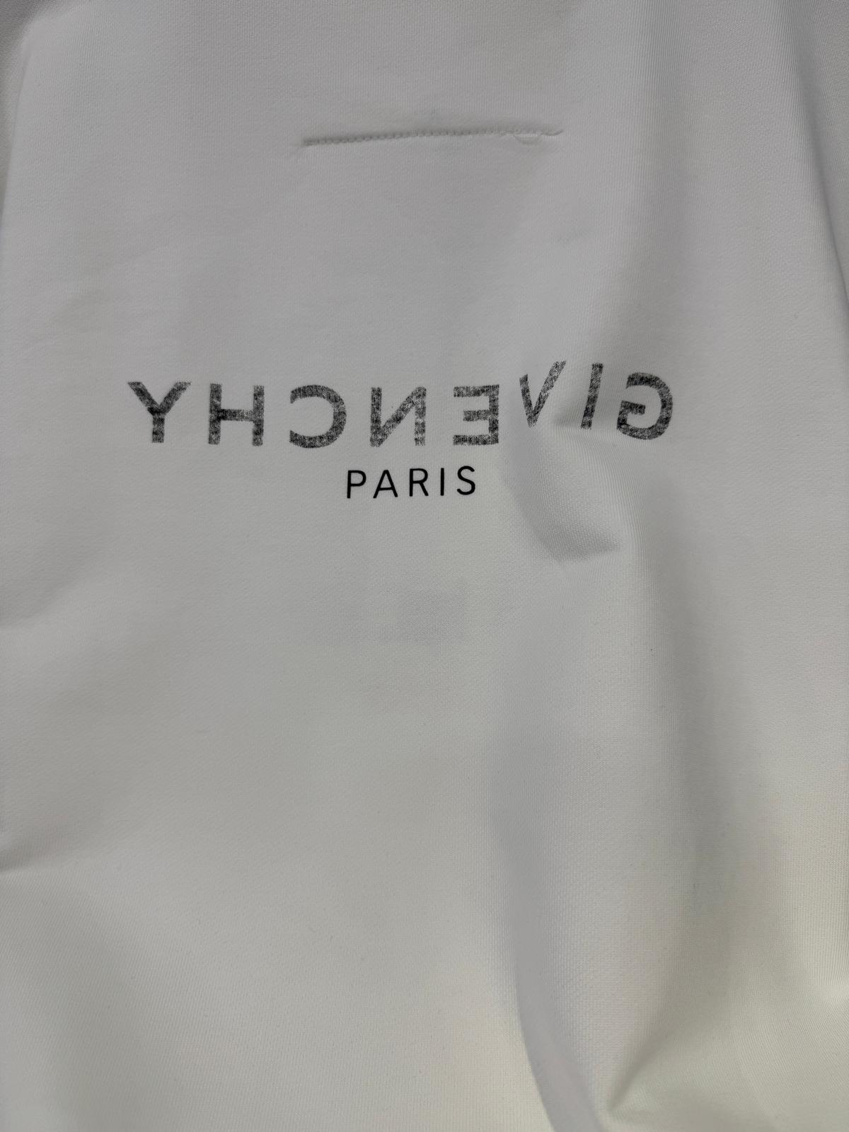 White Givenchy Paris reverse logo-print crewneck cotton sweatshirt - Image 5