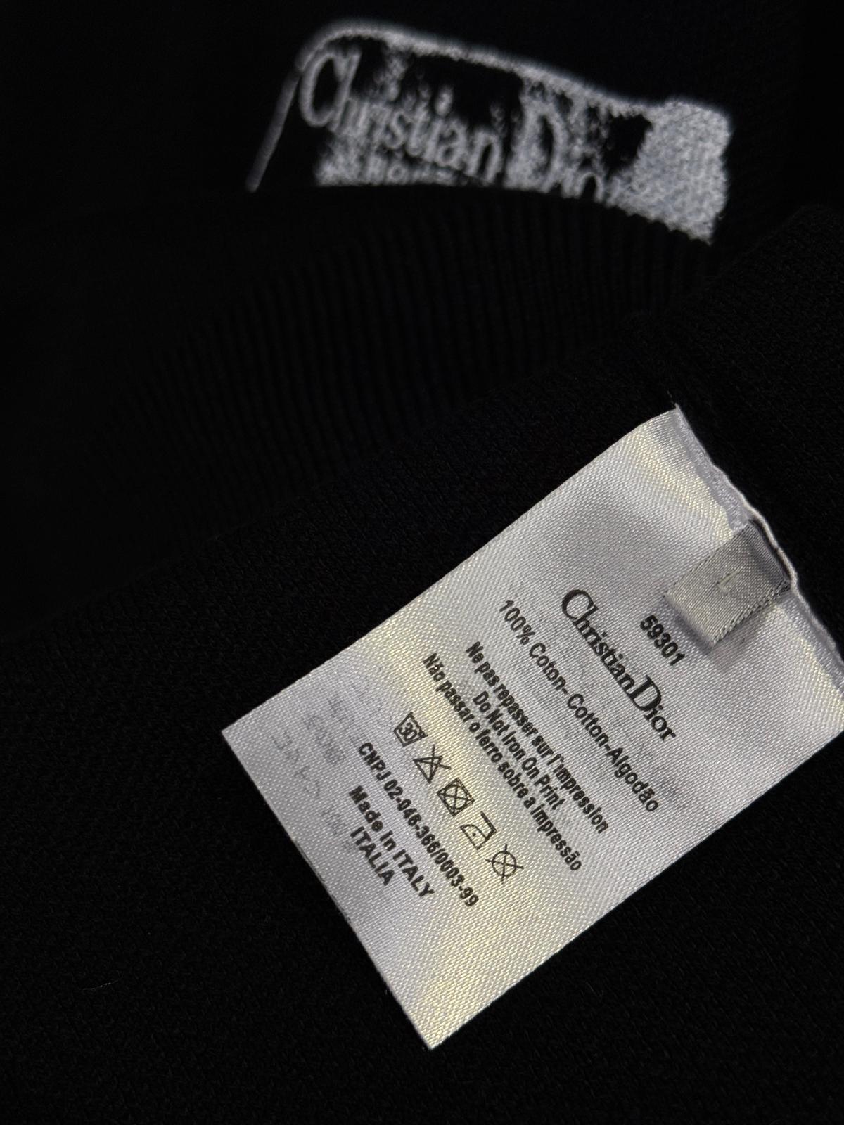 Black dior archives labels cotton sweatshirt - Image 3