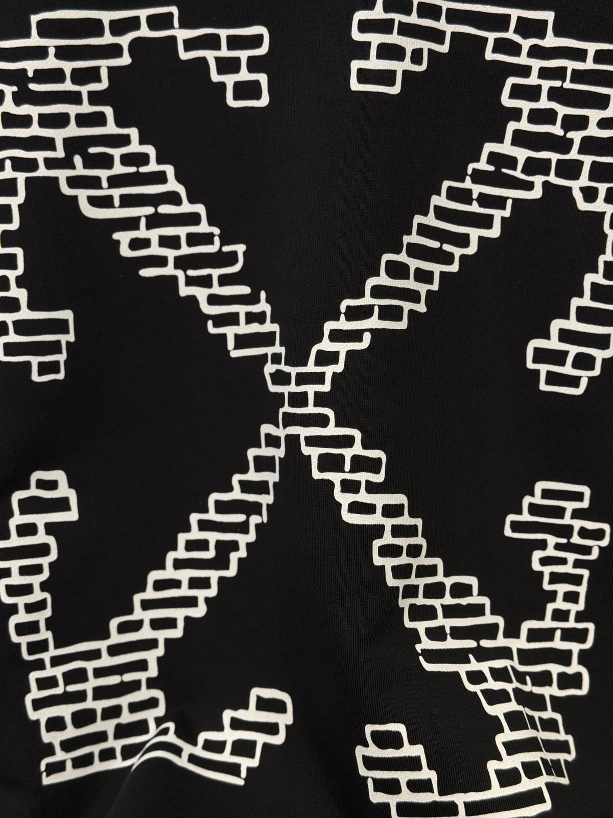 Black Off-White brick arrow graphic print cotton sweatshirt - Image 3