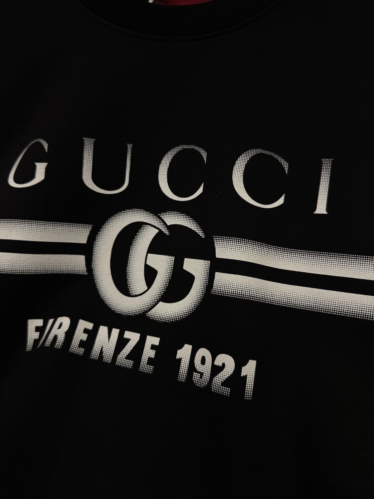Black Gucci double G logo print cotton sweatshirt - Image 2