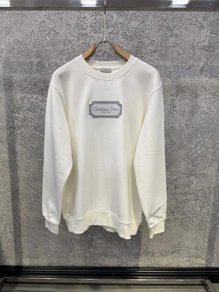 White dior christian dior couture jersey cotton sweatshirt