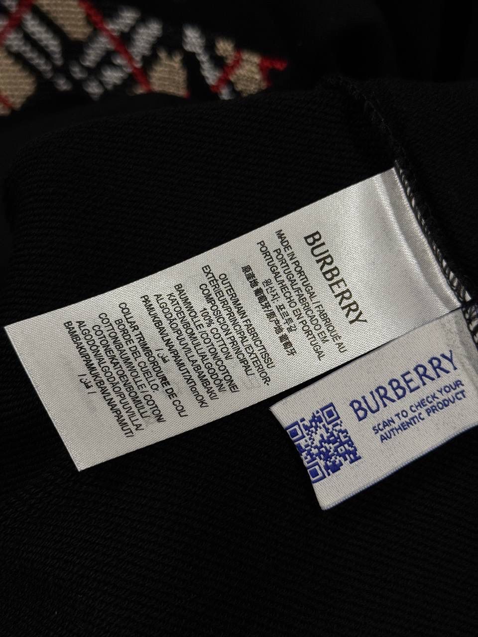 Black Burberry logo embroidered EKD check Sweatshirt - Image 3