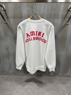 White amiri Hollywood crewneck sweater