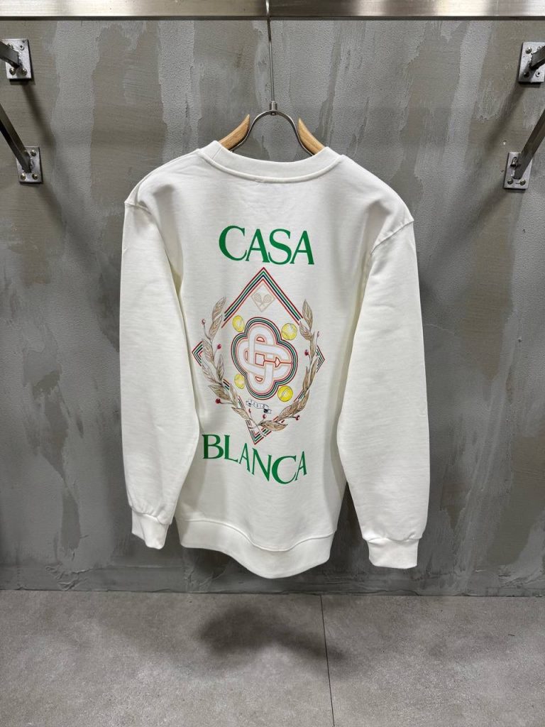 White Casablanca Diamond Championship Organic Cotton sweatshirt