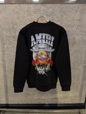 Black amiri championship os cotton sweatshirt