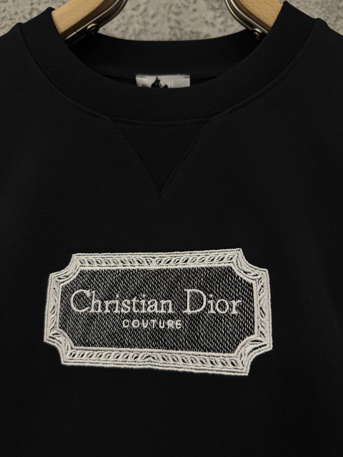 Black dior christian dior couture jersey cotton sweatshirt - Image 2